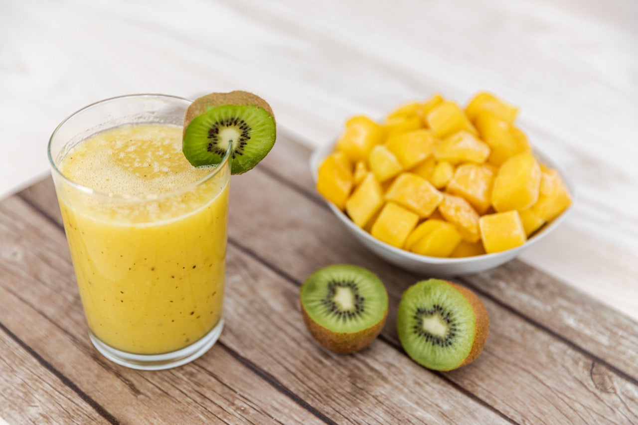 Receita de batido de manga e kiwi